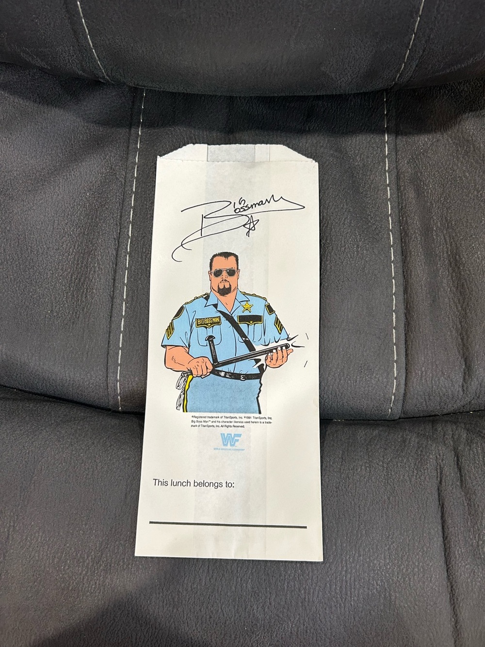 The Big Bossman WWF vintage lunch bag! LIKE NEW! By the Fern group!